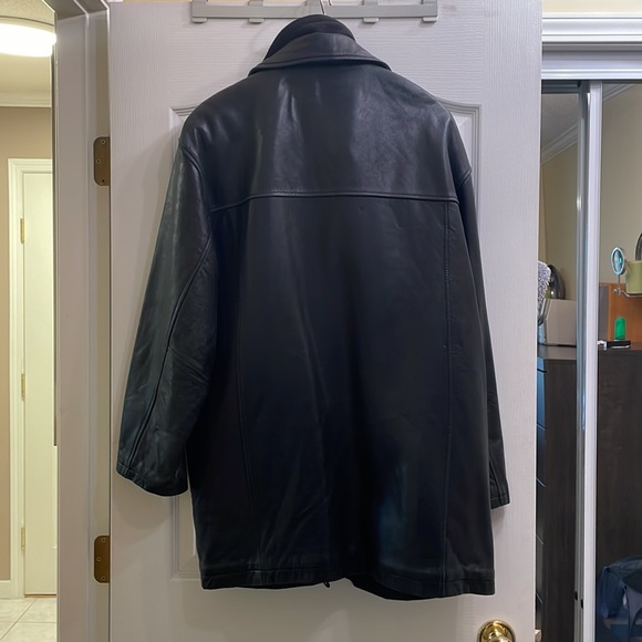 Vintage 90’s leather insulated coat. Men’s 40-42 black - Picture 6 of 6